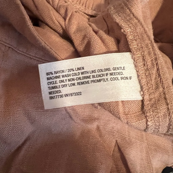 Wild Fable pink linen trouser pants - Picture 7 of 7